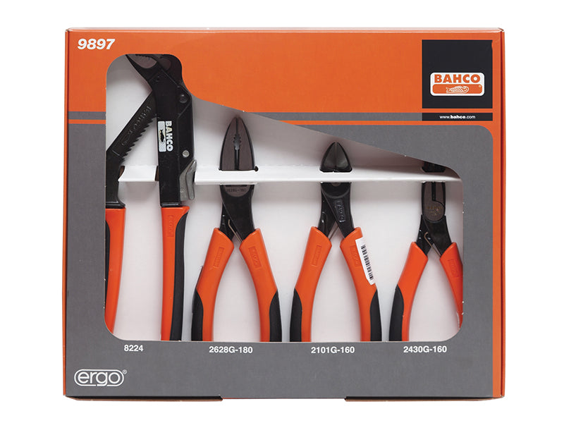 Bahco 9897 Plier Set, 4 Piece BAH9897