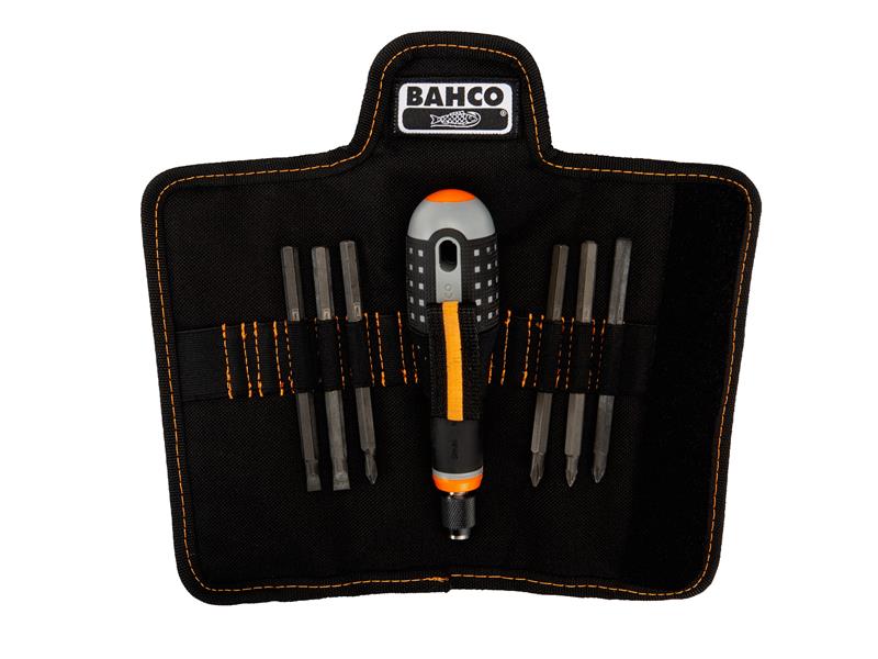 Bahco ERGO Screwdriver Set Interchangeable Blades 7 Piece In A Pouch BAHBE8571