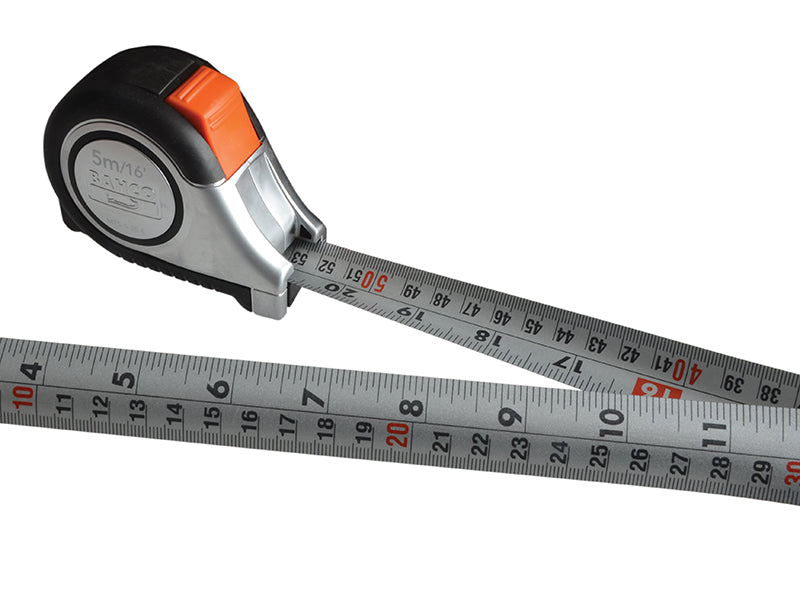 Bahco MTS Reversible Magnetic Tip Auto Pocket Tape 5m/16ft (Width 25mm) BAHMTS525E