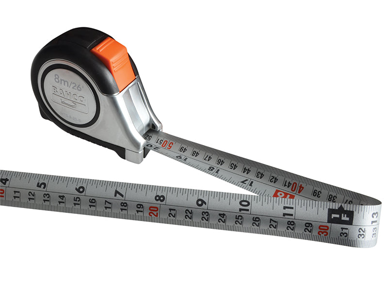 Bahco MTS Reversible Magnetic Tip Auto Pocket Tape 8m/26ft (Width 25mm) BAHMTS825E