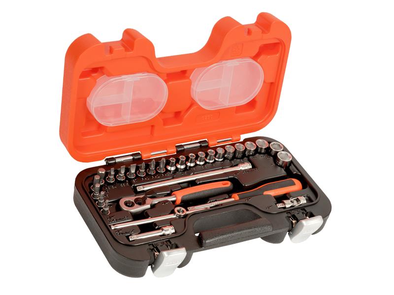 Bahco Metric Socket & Bit Set 29 Piece 1/4in Drive Single Hex S290