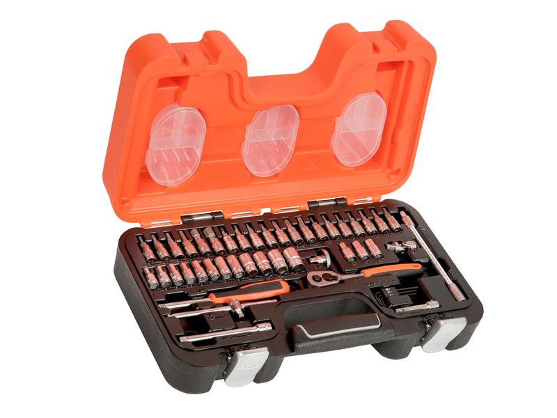 Bahco Metric Socket And Bit Set 46 Piece 1/4in Drive Single Hex Boxed S460