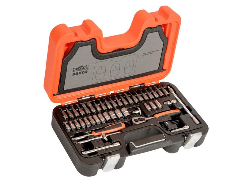Bahco Metric Socket And Bit Set 46 Piece 1/4in Drive Single Hex Boxed S460