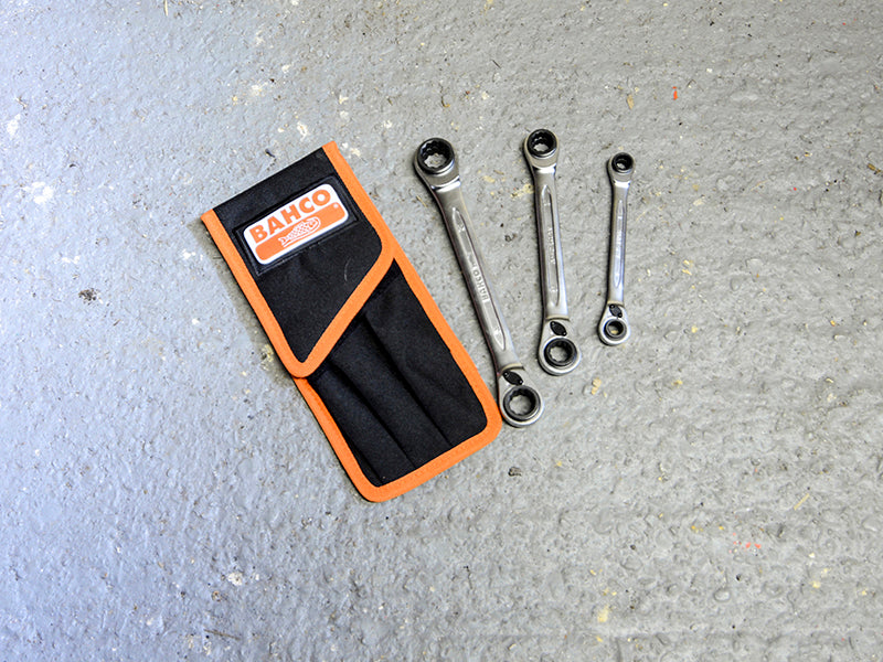 Bahco S4RM Series Reversible Ratchet Spanner Set, 3 Piece BAHS4RM3T