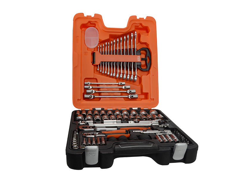 Bahco Metric Imperial 1/4" And 1/2"D Socket Spanner Set 94 Piece S87+7