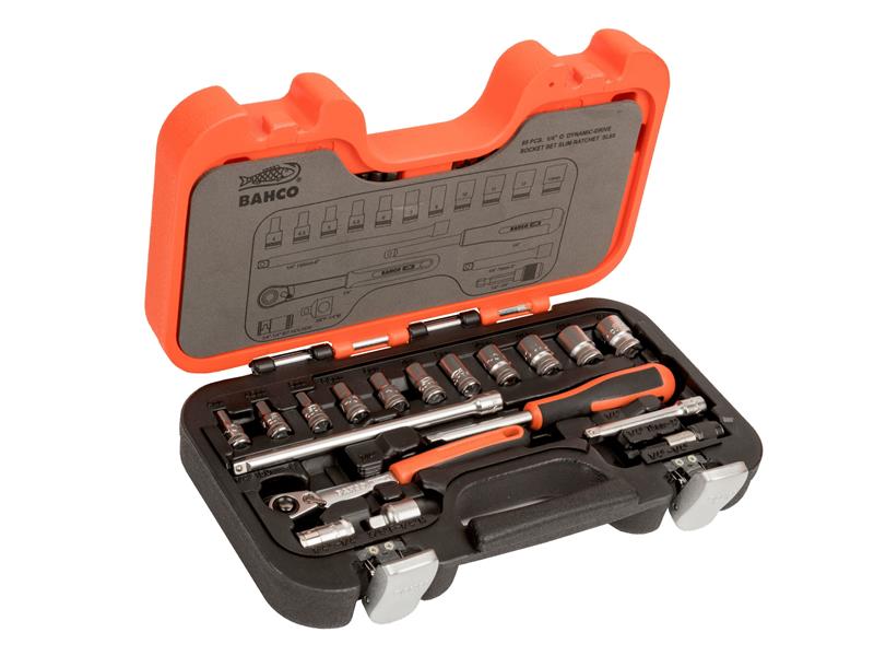 Bahco SL65 1/4in Drive Slim Socket Set, 65 Piece BAHSL65