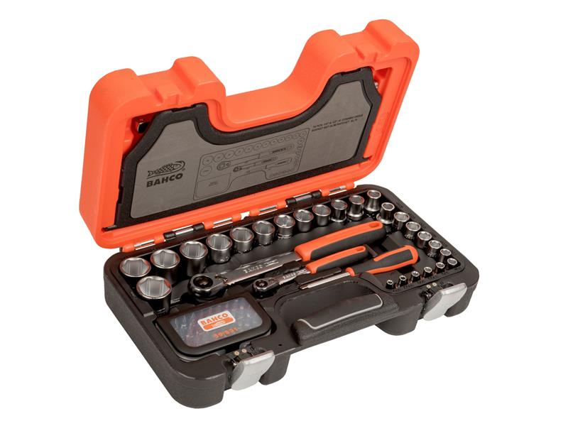 Bahco SL79 1/4in & 1/2in Drive Slim Socket Set, 79 Piece BAHSL79