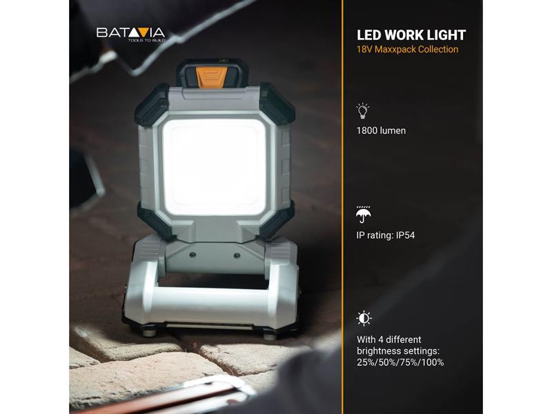 Batavia LED Work Light 18V Bare Unit MAXXPACK BAT7064212