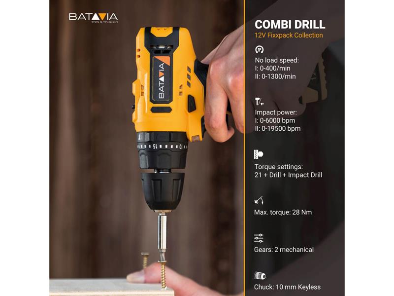 Batavia Combi Drill 12V Bare Unit FIXXPACK BAT7064214