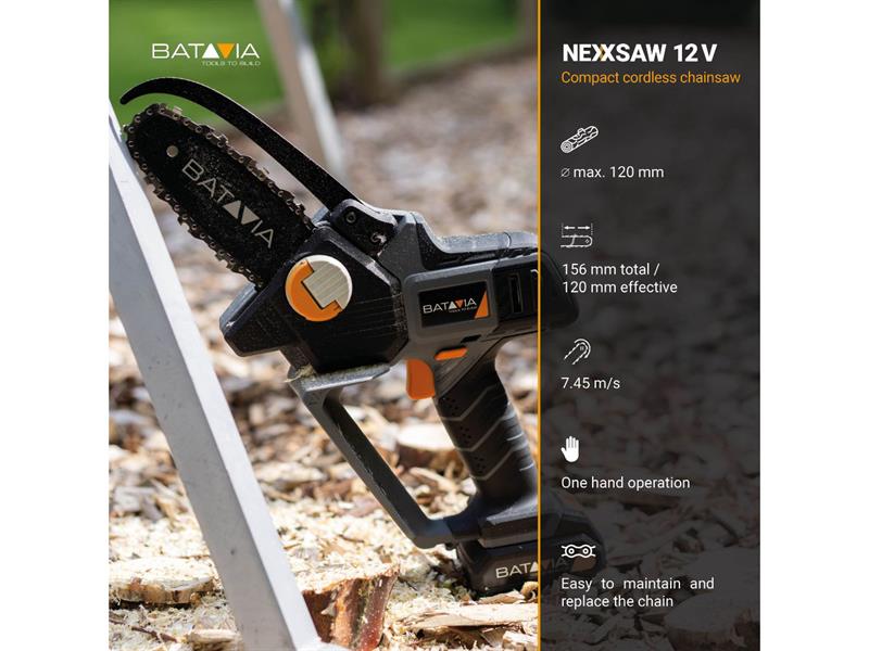Batavia Compact Chainsaw 12V 1 x 2.0Ah Li-ion BAT7064256
