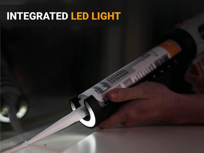 Batavia Caulking Gun with LED Light 6V AA Batteries MAXXPUSH BAT7064347