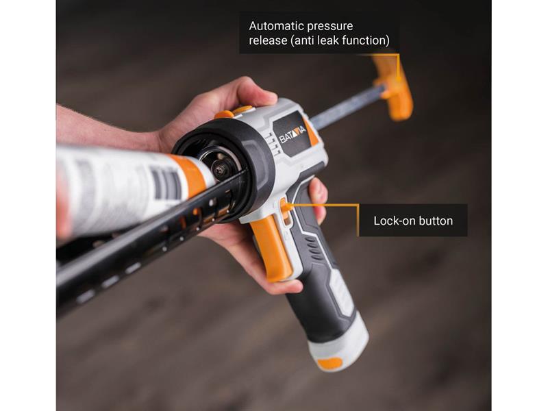 Batavia Caulking Gun with LED Light 6V AA Batteries MAXXPUSH BAT7064347