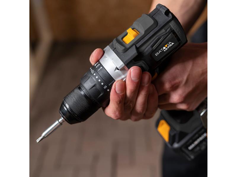 Batavia Brushless Combi Drill 18V 2 x 4.0Ah MAXXPACK ULTRA 13mm Chuck BAT7064577