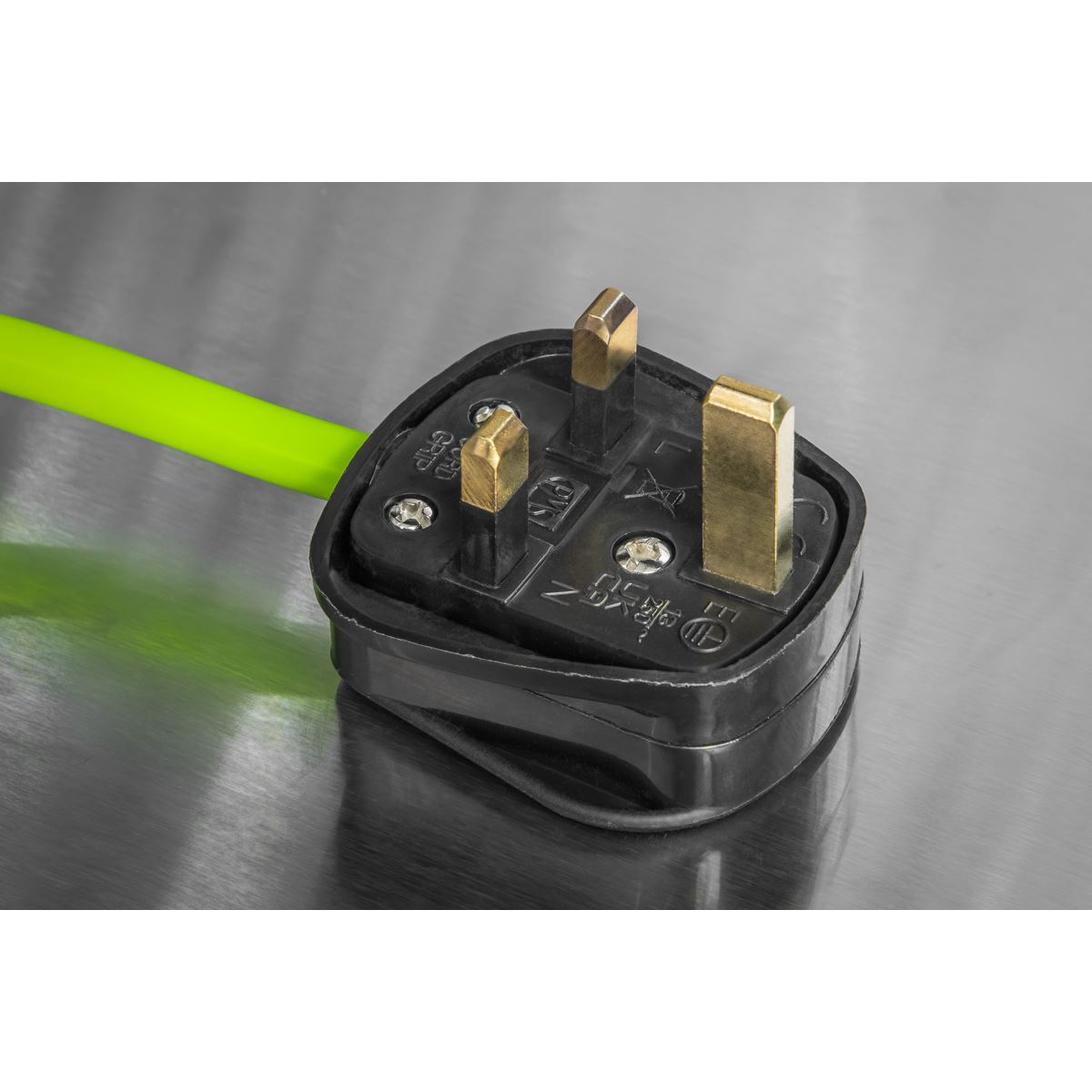 Sealey Cable Reel with Thermal Trip 4 x 230V Sockets 25m - Green BCR25G