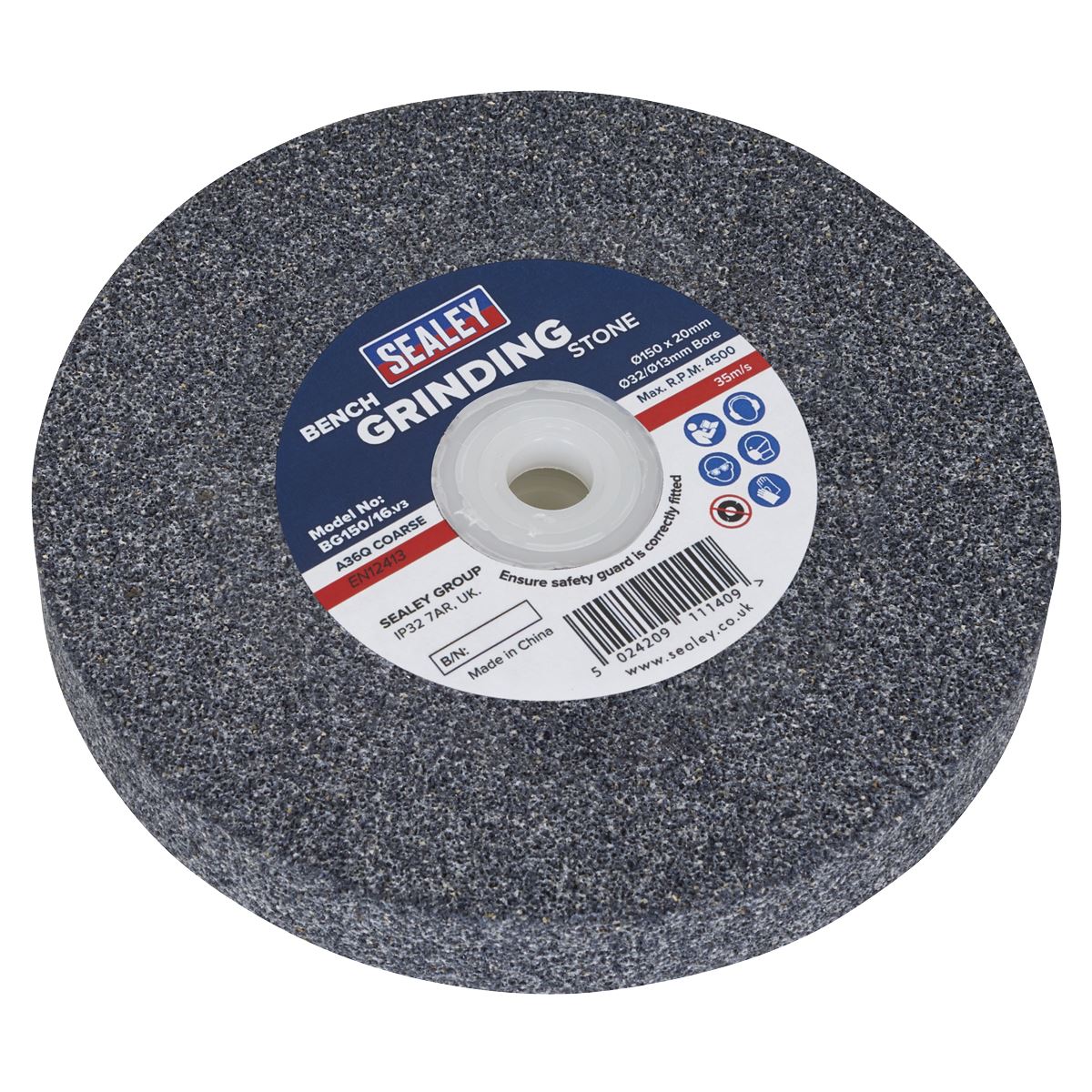 Sealey Grinding Stone �150 x 20mm �32(�13)mm Bore A36Q Coarse BG150/16