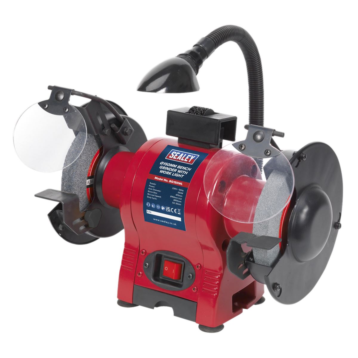Sealey Bench Grinder �150mm with Worklight 250W/230V BG150WL