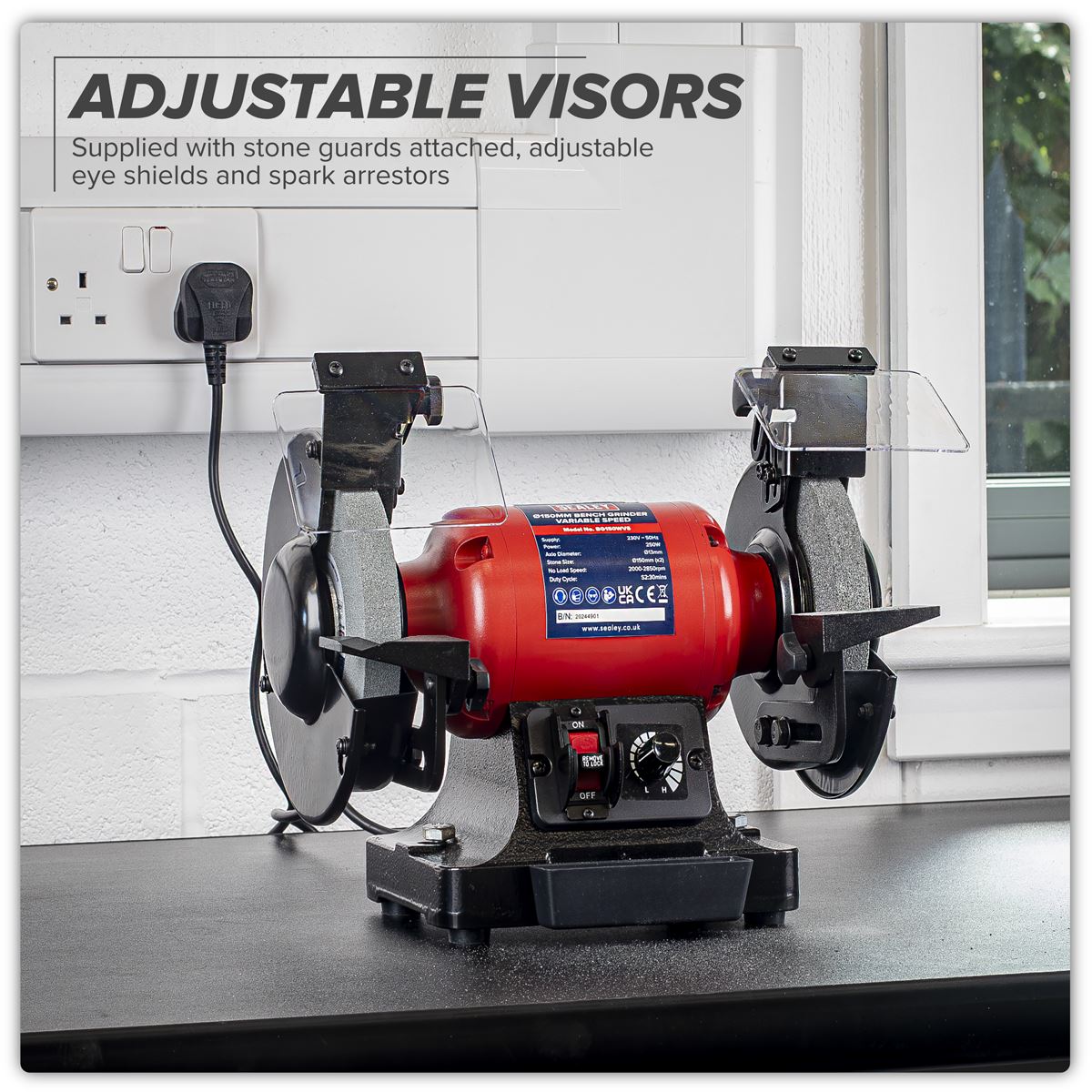 Sealey Bench Grinder �150mm Variable Speed BG150WVS