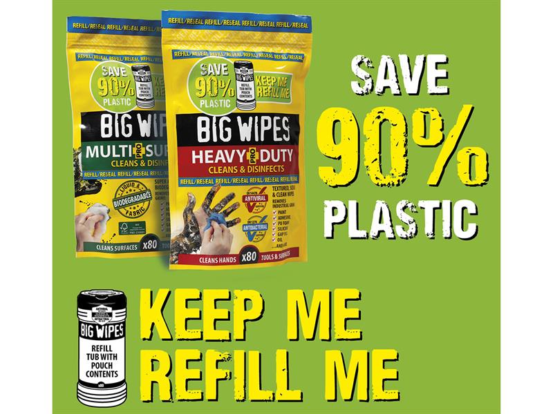 Big Wipes Multi-Surface Bio Pro+ Antiviral Wipes Refill Pouch 80 Wipes BGW2046