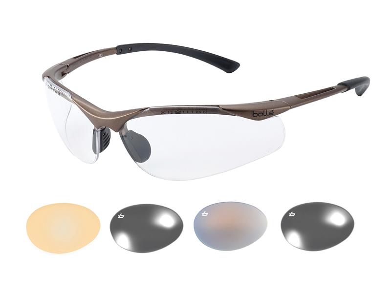 Bolle Safety CONTOUR PLATINUM® Safety Glasses - Clear BOLCONTPSI