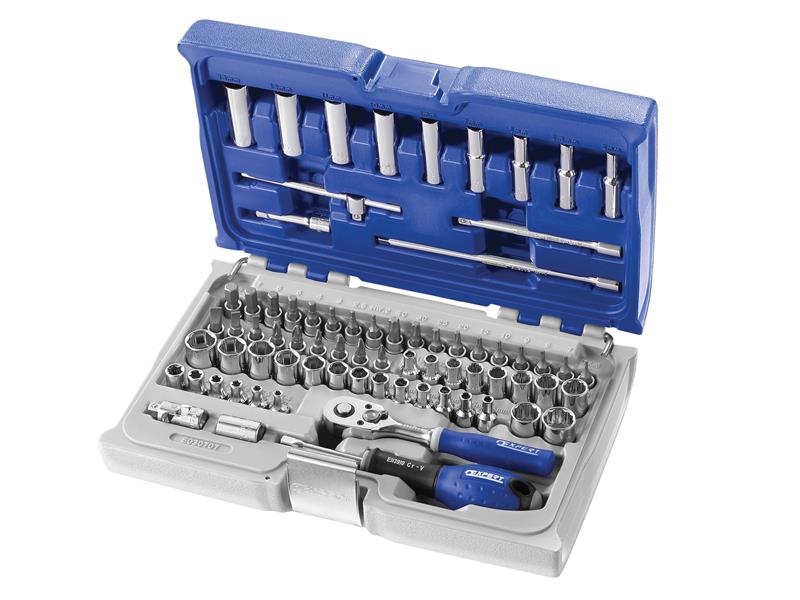 Britool Expert 1/4in Dr Metric Imperial Socket Set 73 Piece BRIE030707B