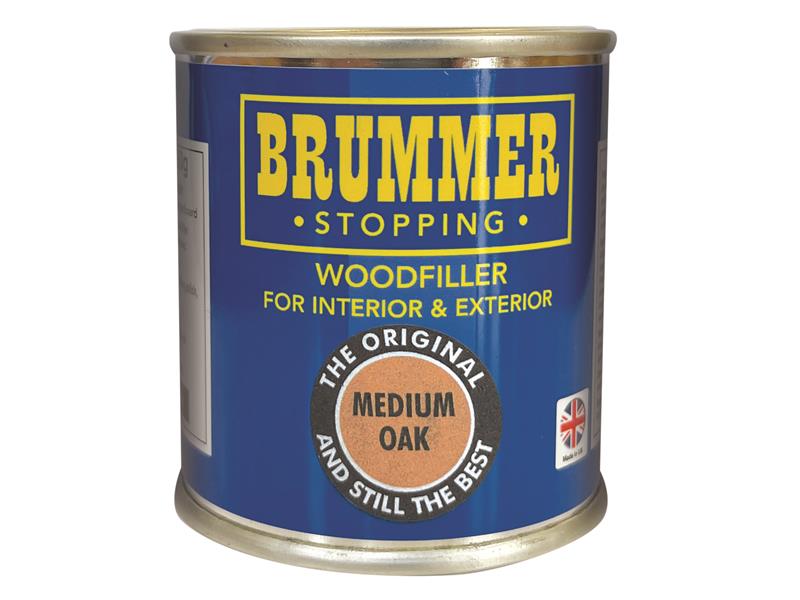 Brummer Wood Filler Medium Oak 250g For Furniture Doors Floors etc BRUBM30405