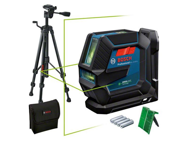 Bosch Professional Line Laser Universal Mount & Tripod Range 15m GLL 2-15 G
