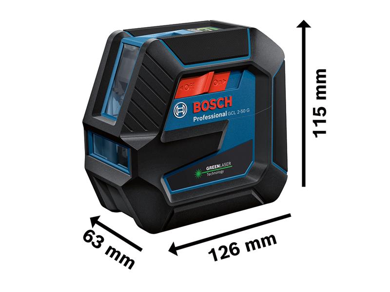Bosch Professional Combi Laser + Mount 4 x AA 1.5V LR6 Batteries BSH601066M00