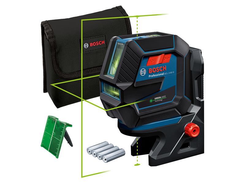 Bosch Professional Combi Laser + Mount 4 x AA 1.5V LR6 Batteries BSH601066M00
