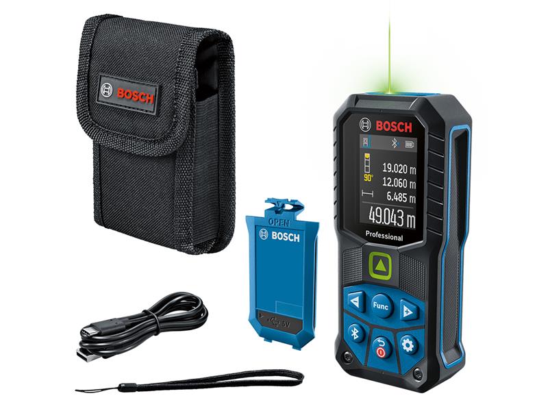Bosch Professional Laser Measure & Adaptor 2 x AA Or Batt Pack 3.7 BSH601072U01