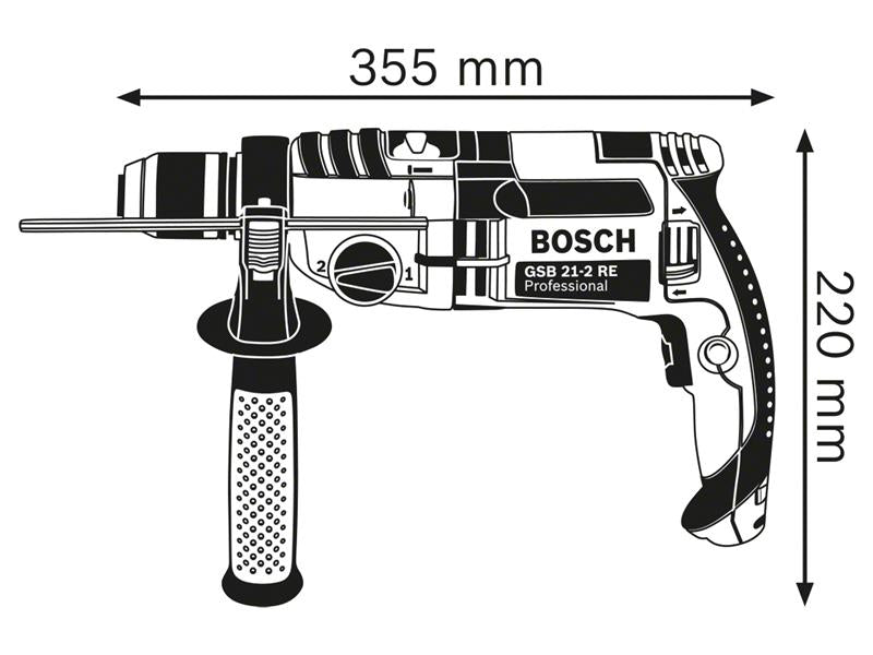 Bosch Professional Impact Drill 1100W 240V Keyless Chuck 13mm BSH60119C570