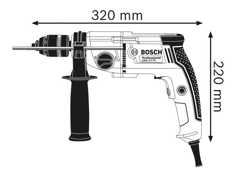 Bosch 240V Professional Rotary Drill 750W 13mm Keyless Chuck BSH6011B2070