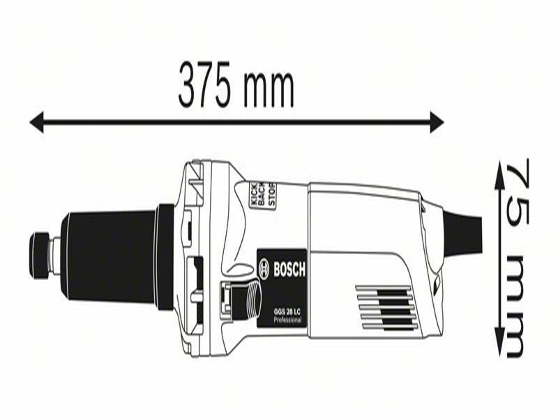 Bosch GGS 28 LC Professional Long Straight Grinder 650W 240V BSH601221070