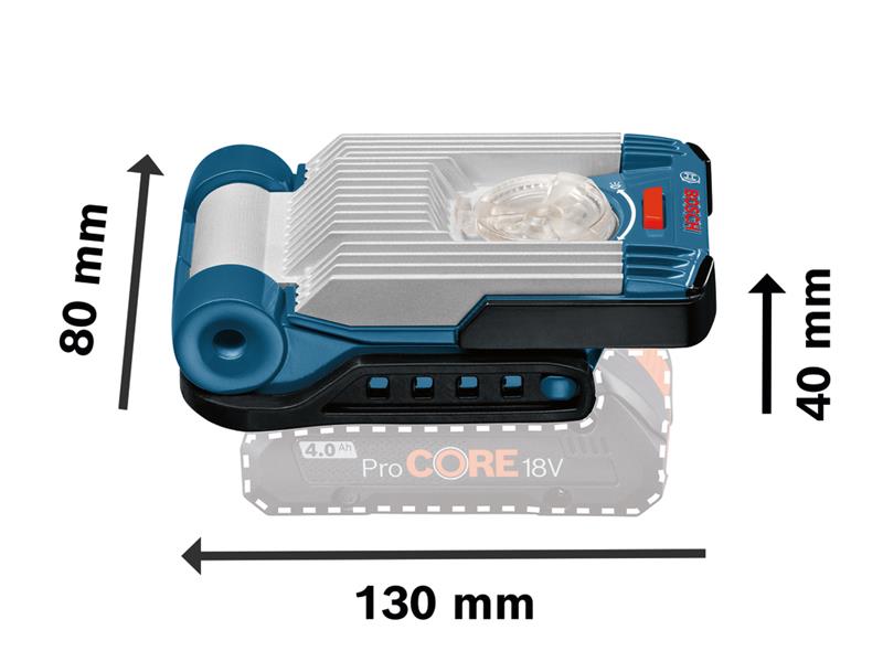 Bosch Professional Cordless Light 18V Bare Unit 420 Lumens BSH601443400