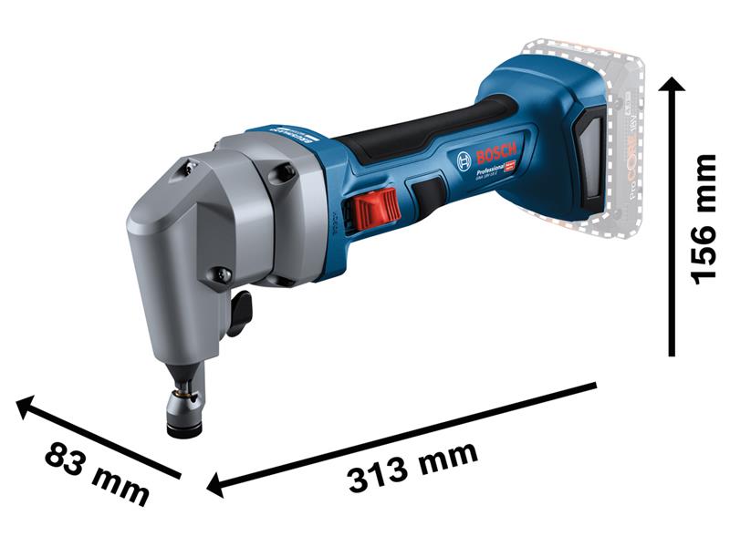 Bosch Professional Nibbler 18V Bare Unit Cuts Steel And Aluminium BSH601529600
