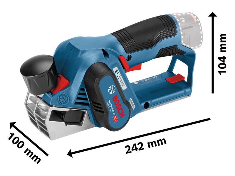 Bosch Professional Planer 12V 2 x 3.0Ah Li-ion Planing Width 56mm BSH6015A7071