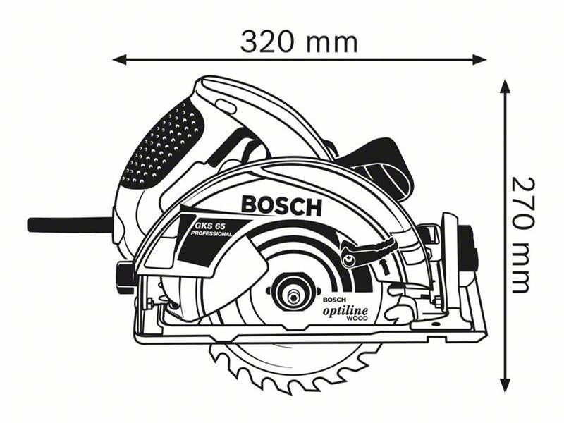 Bosch Professional Circular Saw 190mm 1600W 110V BSH601623060 GKS 65