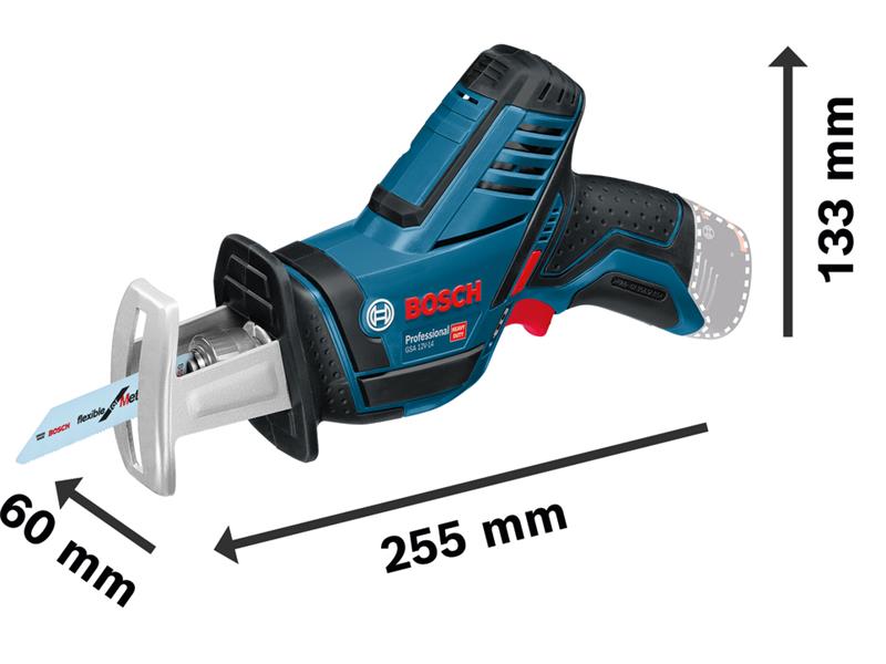 Bosch Professional Reciprocating Saw 12V Bare Unit BSH60164L902 GSA 12V-14
