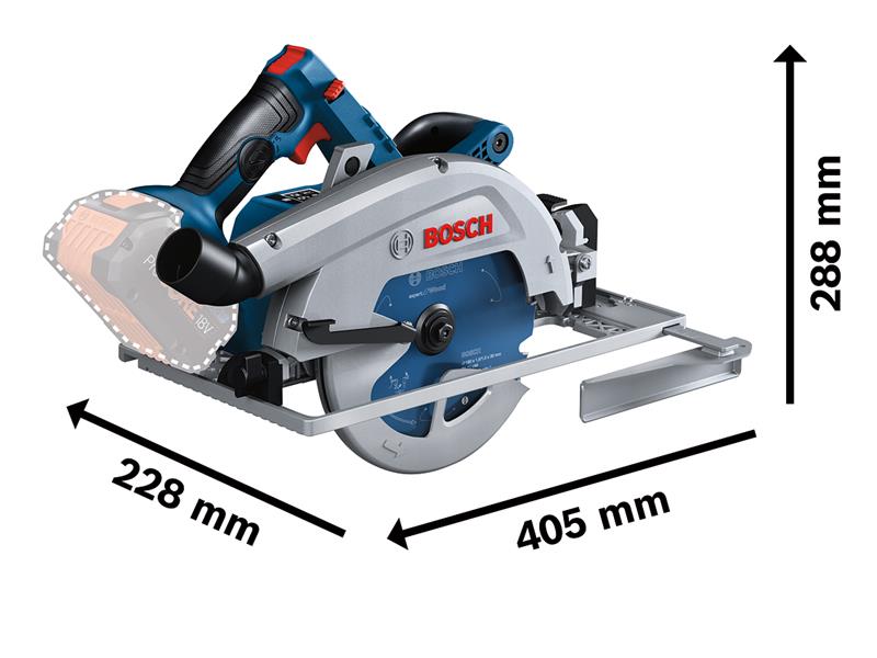 Bosch Circular Saw 18V 2 x 8.0Ah Li-ion Pro BITURBO ProCORE18V GKS 18V-68 GC