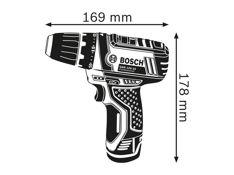 Bosch Professional Drill Driver 12V Bare Unit 10mm Chuck BSH601868101