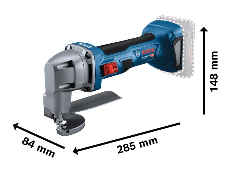 Bosch Professional Metal Shear 18V Bare Unit Cuts Steel To 1.6mm BSH601926300
