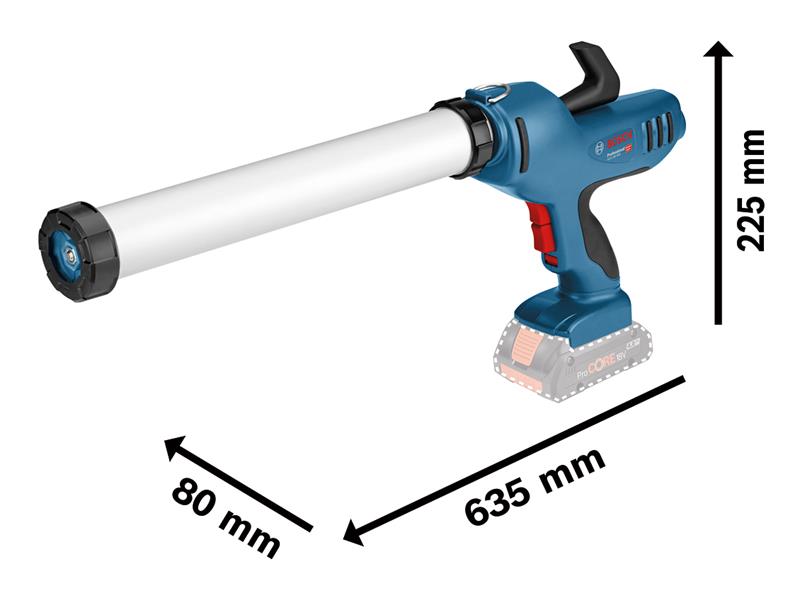 Bosch Professional Caulking Gun 18V Bare Unit Push Force 3.5 kN BSH6019C4001