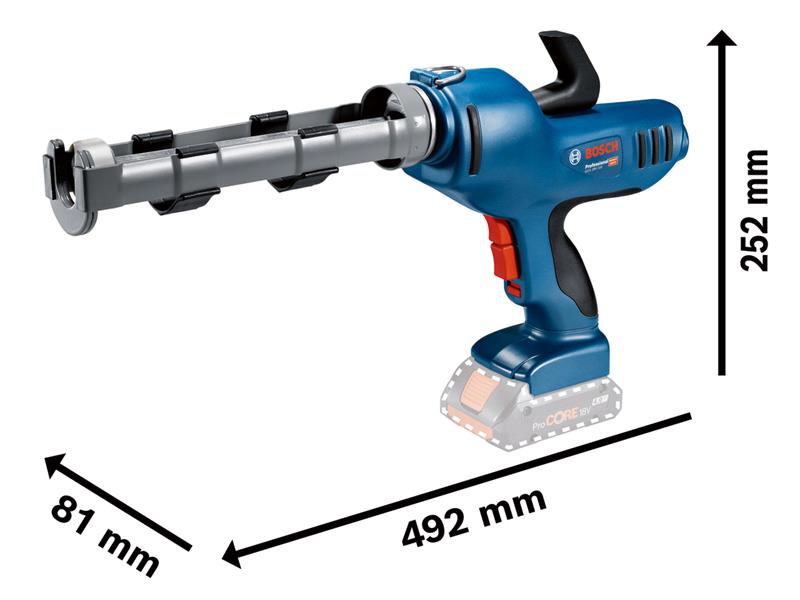 Bosch Professional Caulking Gun 18V Bare Unit Feed Rate 7mm sec BSH6019C4100