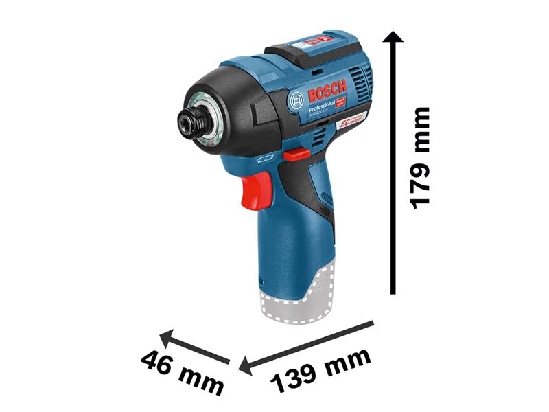 Bosch GDR 12V-110 Professional 1/4in Impact Driver 12V Bare Unit BSH6019E0002