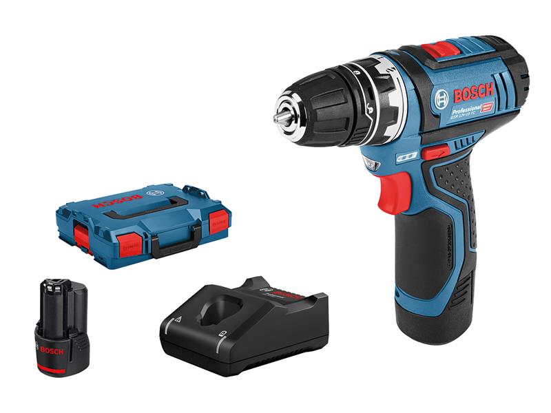 Bosch FlexiClick Drill Driver 12V 2 x 2.0Ah Li-ion 10mm Chuck BSH6019F6071