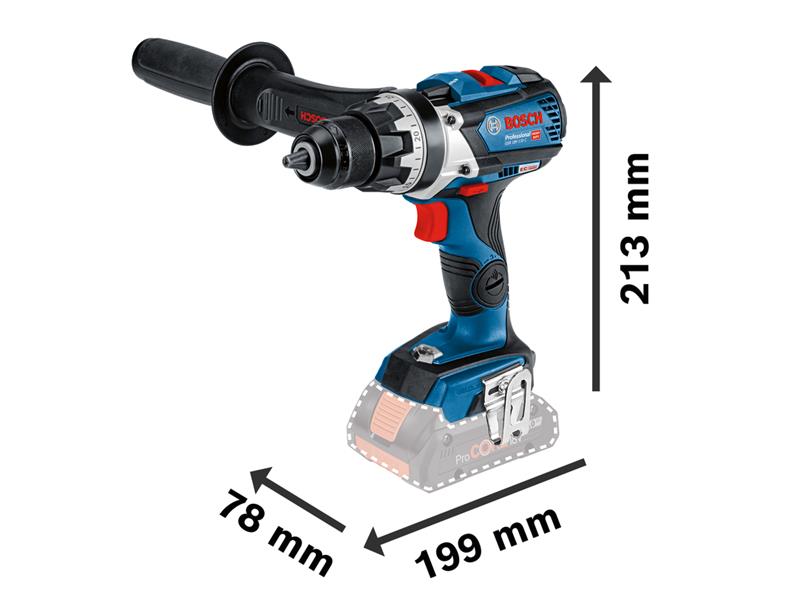 Bosch Professional Drill Driver 18V 2 x 5.0Ah Li-ion Chuck 13mm BSH6019G0174