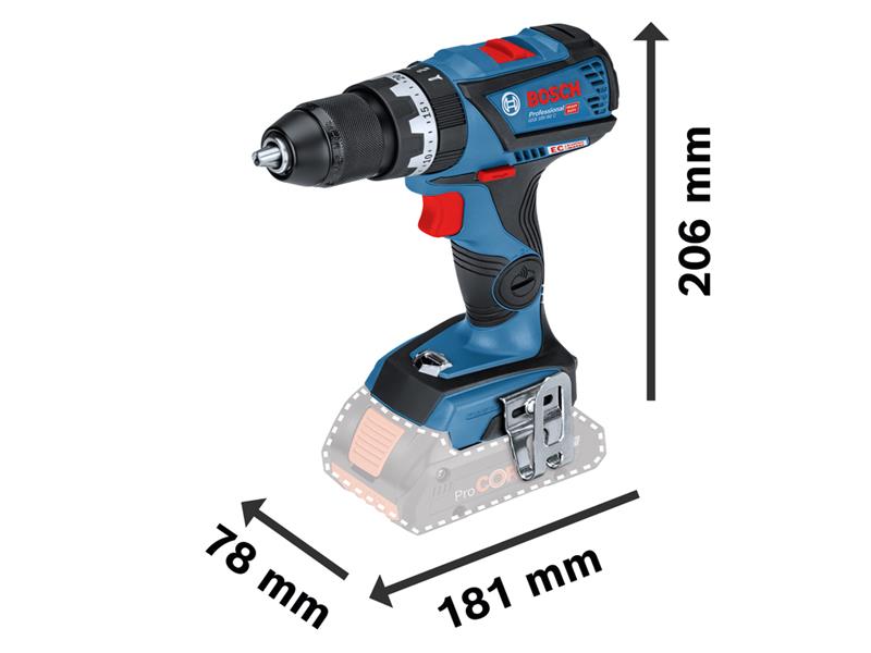 Bosch Professional Combi Drill 18V Bare Unit Keyless Chuck BSH6019G2102