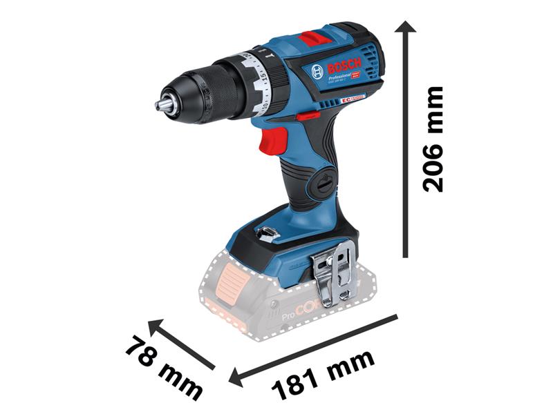 Bosch Professional Combi Drill 18V 2 x 4.0Ah ProCORE18V Li-ion GSB 18V-60C