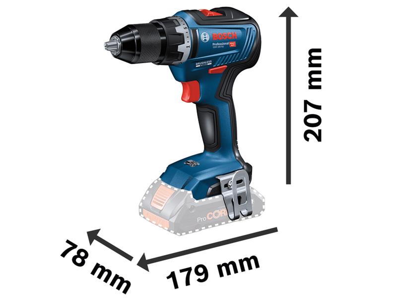 Bosch Professional Drill Driver 18V Bare Unit 13mm Chuck BSH6019H5202