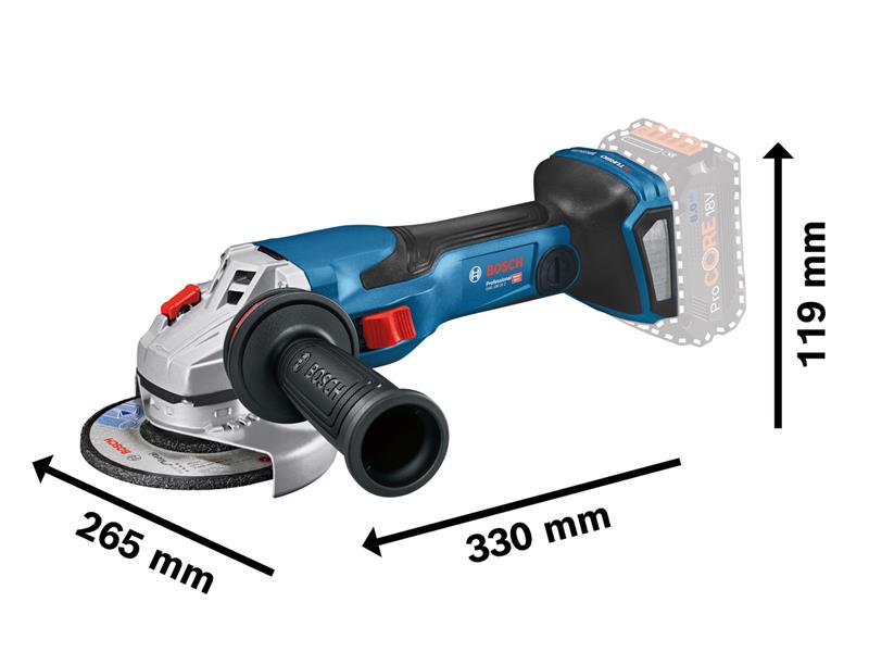 Bosch GWS 18V-15C Professional BITURBO Angle Grinder 125mm 18V Bare Unit BSH6019H6000