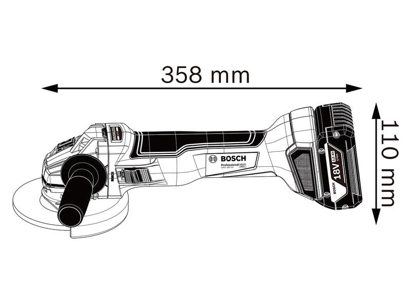 Bosch GWS 18V-10 Professional Angle Grinder 115mm 18V Bare Unit BSH6019J4000